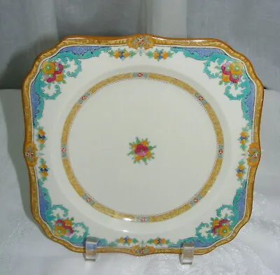 Vintage China The Roxbury By Royal Doulton England 7 3/4  Square Accent Plate • $48.27
