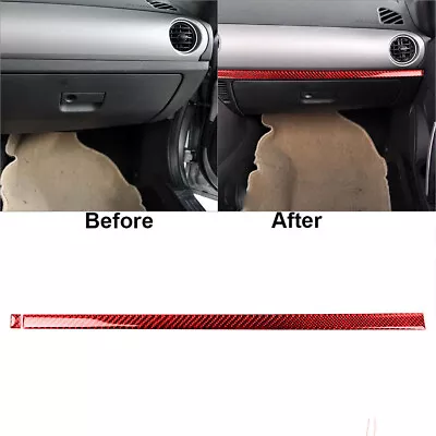 Red Carbon Fiber Passenger Side Dashboard Cover Trim For Mazda MX-5 Miata 09-15 • $20.01