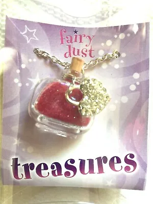 Fairy Dust Treasures Pink Fairy Dust With Heart Necklace!  New!!  • £4.82