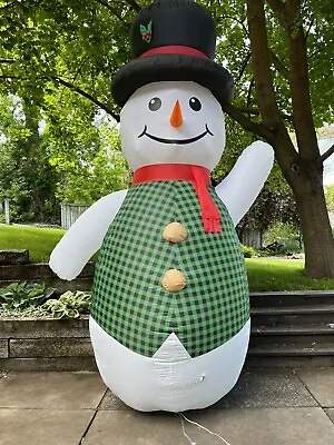 Gemmy 12.5' Airblown Dapper Snowman Christmas Inflatable Holiday Decor USED/hole • $59.99