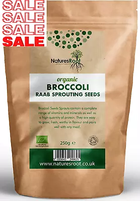 £18.58 • Buy Natures Root Organic Broccoli Sprouting Seeds 250g - Superfood | Non GMO 