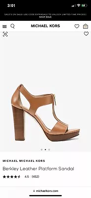 Michael Kors Women's Berkley T-Strap Platform Sandals(PV23G)  Size 7.5 • $45