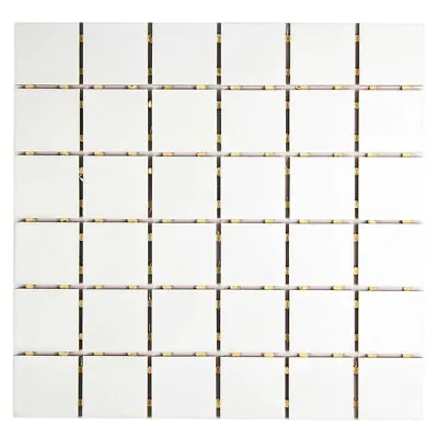 Ceramic Mosaic Tile Shore 2x2 Grid Matte Kitchen Bathroom Backsplash Snow White • $19.54