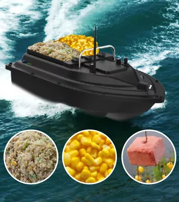 Twin Bins Motor RC Boat Fishing Boat Bait Boat 2kg Fish Baits Lure Load • $159