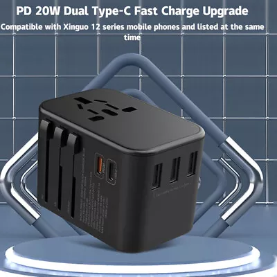 $28.59 • Buy Smart Universal International Travel Adapter USB3.0 With 5.6A High Speed Charger