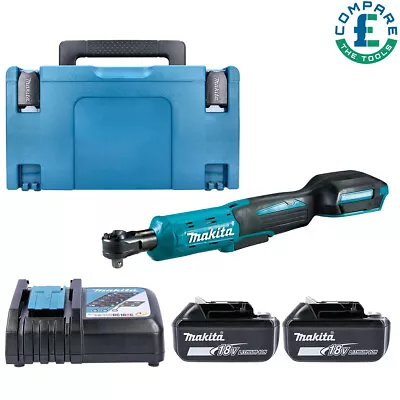 Makita DWR180 18V 1/4  & 3/8  Ratchet Wrench + 2 X 6Ah Batteries Charger & Case • £351.98