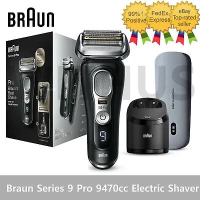 Braun Series 9 Pro 9470cc Cordless Electric Shaver Wet&Dry With Power Case • $661.06