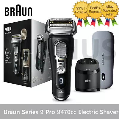 Braun Series 9 Pro 9470cc Cordless Electric Shaver Wet&Dry With Power Case • $645.85