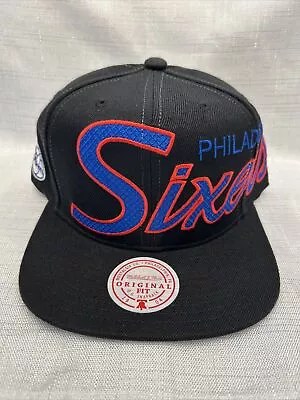 Mitchell & Ness NBA Philadelphia 76ers XL Script Snapback Hat Cap New • $26.99