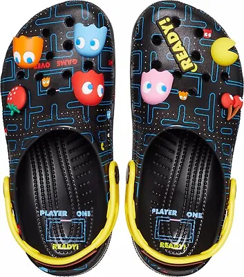 NEW Pac-Man × Crocs Classic Clog 2023 Men's Size 13 Black W/Tags • $119