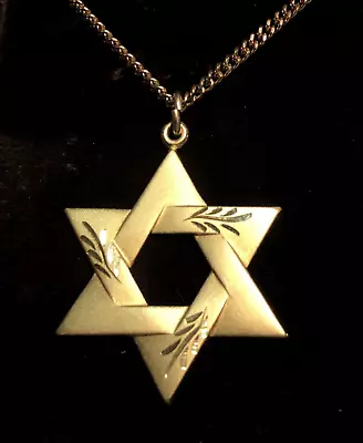 Theda Jewelry Gold Filled Vintage Star Of David Pendant W/chain 120 12k • $59.99