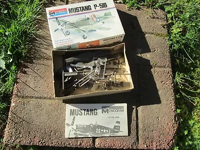 Vintage Monogram Mustang - P-51B 1/72 Scale Model Airplane Kit. Kit 6788 • $10