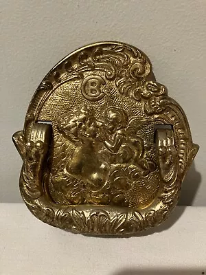 Vintage Angel Cherub Door Knocker Marked CB (C Bros) Cast Metal • $38