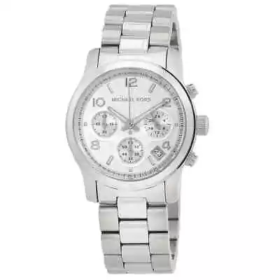 Michael Kors Runway Chronograph Quartz Silver Dial Ladies Watch MK7325 • $178.20