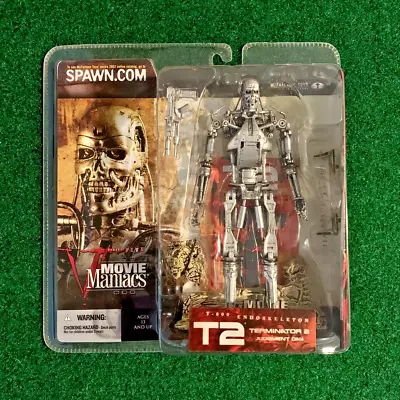 2002 McFarlane Movie Maniacs Series 5 T-800 Endoskeleton Figure Terminator 2 T2 • $49.99