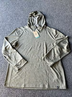 Prana Hoodie Mens 2XL Green Hooded Sweatshirt Hiking Performance Slim Fit • $36.89