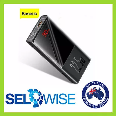 $50.96 • Buy Baseus 22.5W Power Bank 10000mAh/20000mAh Type C Digital Display Built In Cables