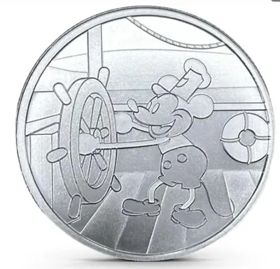 1 Oz Silver Round Mickey Mouse Steamboat  Willy • $41.50