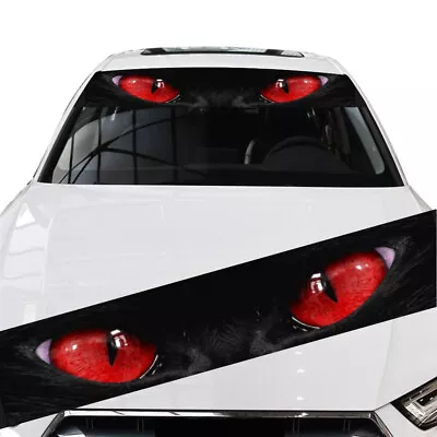 Vinyl Cat Eye Decal Windshield Banner Sticker Fit For Truck Car Window Body Film • $13.40