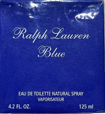 Genuine Sealed Vintage Ralph Lauren Blue Eau De Toilette Natural Spray 125ml • £70