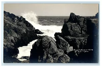 C1932 Ralph's Blood Rugged Shore Of Maine ME RPPC Photo Postcard • $7.85