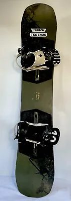 Vintage Burton Dropper 148 Flattop Snowboard With Burton Bindings • $350