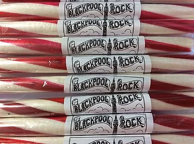 Gift Box Of 18 Sticks Of Blackpool Rock - Strawberries/Cream • £12