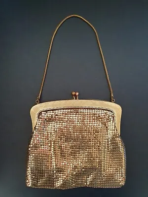 Vintage 1960s 70 Oroton Gold Tone Mesh Handbag Bag - Made In West Germany • $40