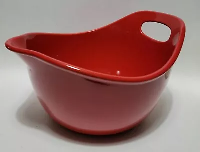 Rachael Ray 3 Quart Red Pour Spout Stoneware Mixing Batter Bowl  • $45