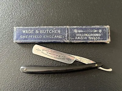 Antique Straight Razor With Box - WADE & BUTCHER - Shaving Tool • $102.50