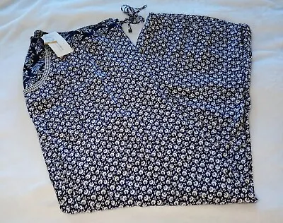 NWT Two By Vince Camuto Size 3X Marrakesh Mix Navy White Floral Wide Leg Pants  • $26.50