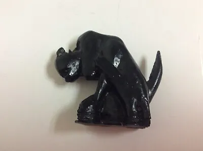 Vintage Hand Carved Coal Scratching Hound Dog Figure • $14.99