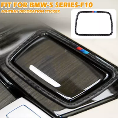 Fit For BMW F10 5 Series 2011-2017 Real Carbon Fiber Ashtray Panel Trim Frame • $9.99