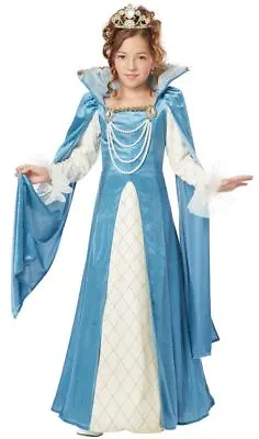 Fairytale Princess Medieval Royalty DELUXE CHILD RENAISSANCE QUEEN COSTUME • $6