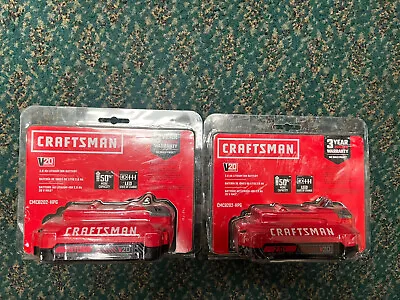 2X Craftsman CMCB202-HPG V20 2.0Ah Lithium Ion Batteries New! Free Shipping • $64.99