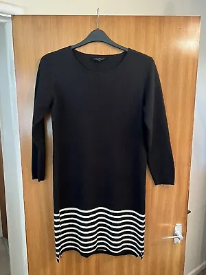 New Jaeger 100% Wool Medium Knit Dress Black - Large RRP £199 • £20