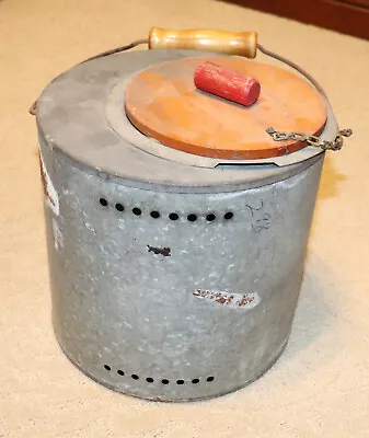 Vintage The Clipper Kerosene Heated Minnow Bucket E.L. Walstedt Co Minnesota • $35