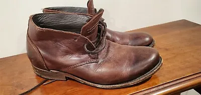 Men Brown Leather Vintage Co Boots 9m • $39.99