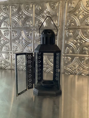 $26.99 • Buy IKEA Lantern Tealight Candle Holder In/Outdoor, Black Preowned Great Condition