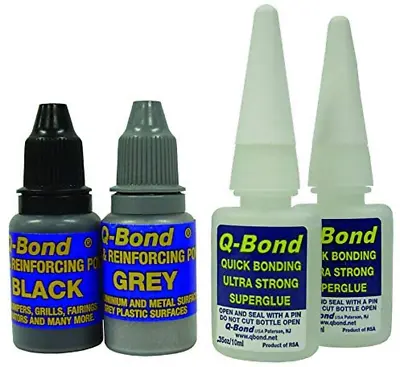 Q Bond QB2 Repair Kit Comfortable Perfect Fit Super Glue Durable Black Powder • $22.98