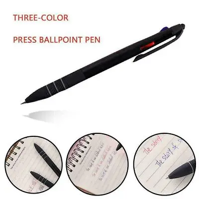 Three-color 3in1 Ballpoint Pen Writing Pen 0.5mm Refill Off M6R4 School S5C9 • $1.06