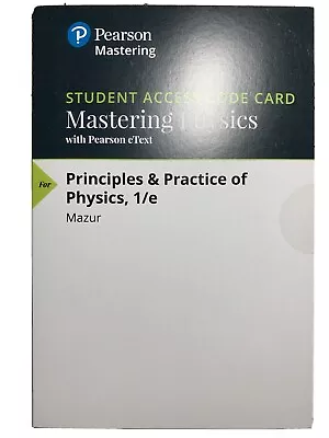 Pearson Mastering Physics:Principles & Practice Of Physics 1/e EText Access Code • $55.97