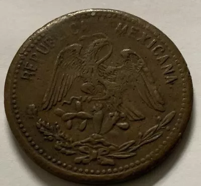 1915 Mexico 10 Centavos  Revolution War Zapata Guerrero NORMAL PLANCHET KM-637.2 • $58