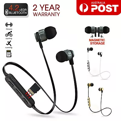 $9.39 • Buy Sweatproof Wireless Bluetooth Earphones Headphones Sport Gym
