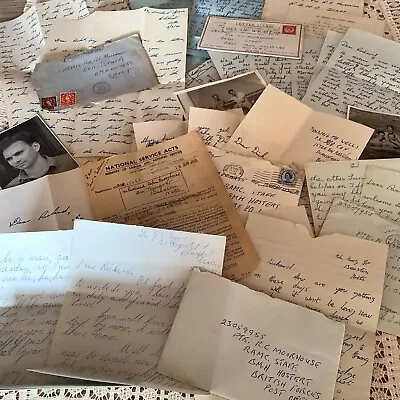 £39.95 • Buy Vintage Ephemera Handwritten Letters 1950s Dear Richard Correspondence