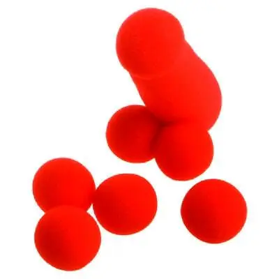 Red Sponge Balls Magic Trick Toys Set 4Pcs Funny Props For Stage Performance • £3.95