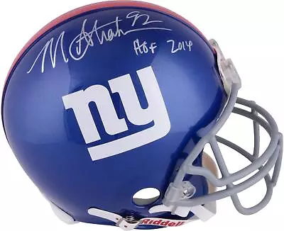 Michael Strahan NY Giants Signed Riddell Authentic Helmet W/HOF 2014 Insc • $519.99