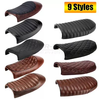 Motorcycle Hump Flat Brat Cafe Racer Saddle Vintage Seat For Honda CB Yamaha XJ • $34.73