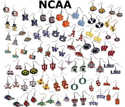 $10.95 • Buy NCAA PICK YOUR TEAM Dangle Drop Charm Earrings