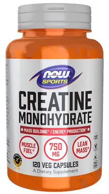 Now Foods Creatine Monohydrate 750 Mg 120 Veg Capsules • $15.59